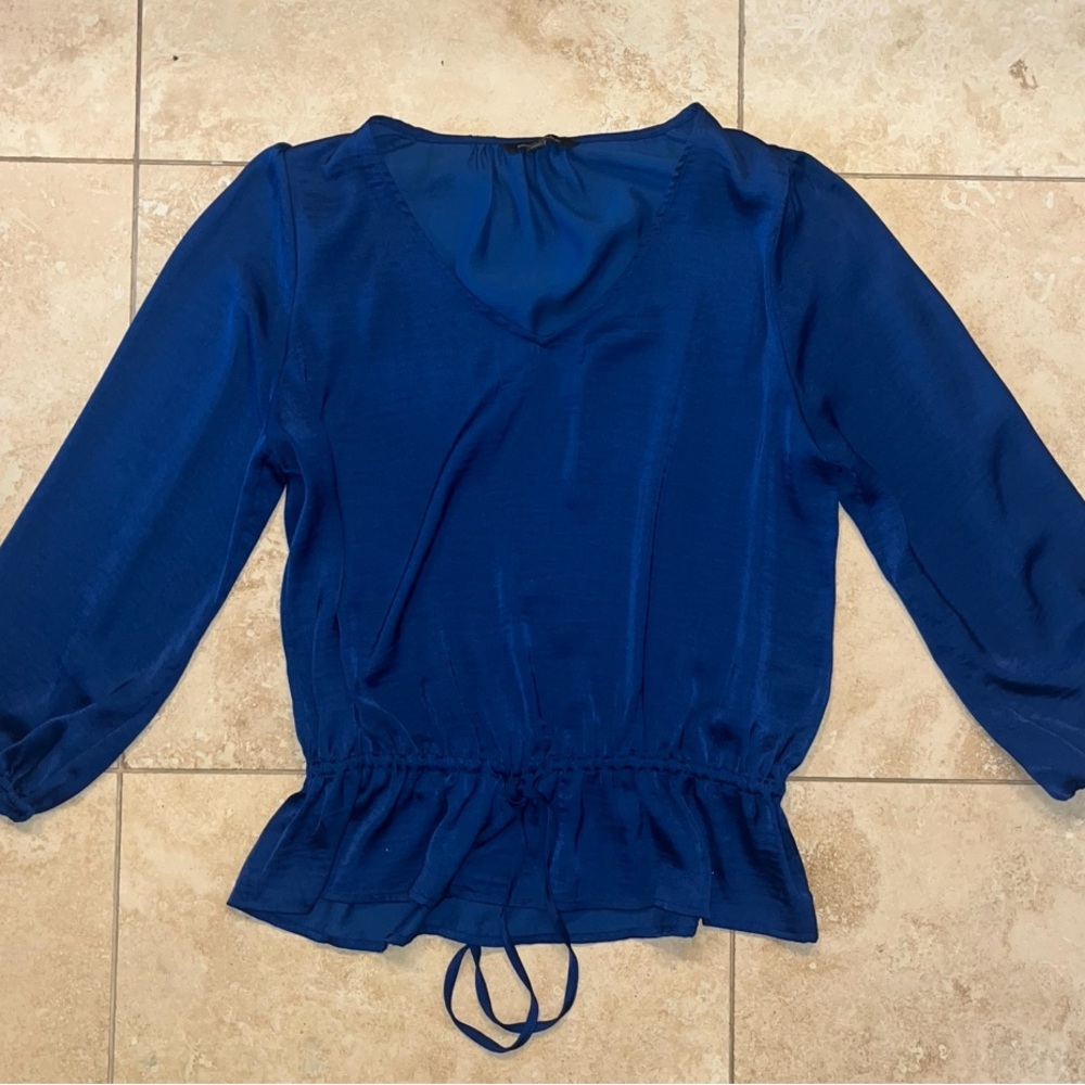 Banana Republic Blue V-Neck Blouse